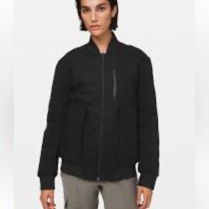 Lululemon womens Roam Far wool/nylon bomber jacket. Sz 12 Reversible waterproof